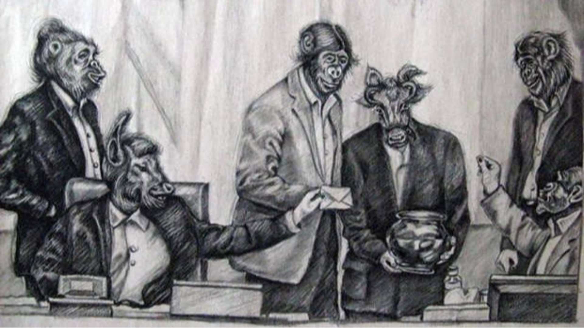 Per questa vignetta l'autrice Atena Farghadani è stata condannata a 12 anni e 9 mesi