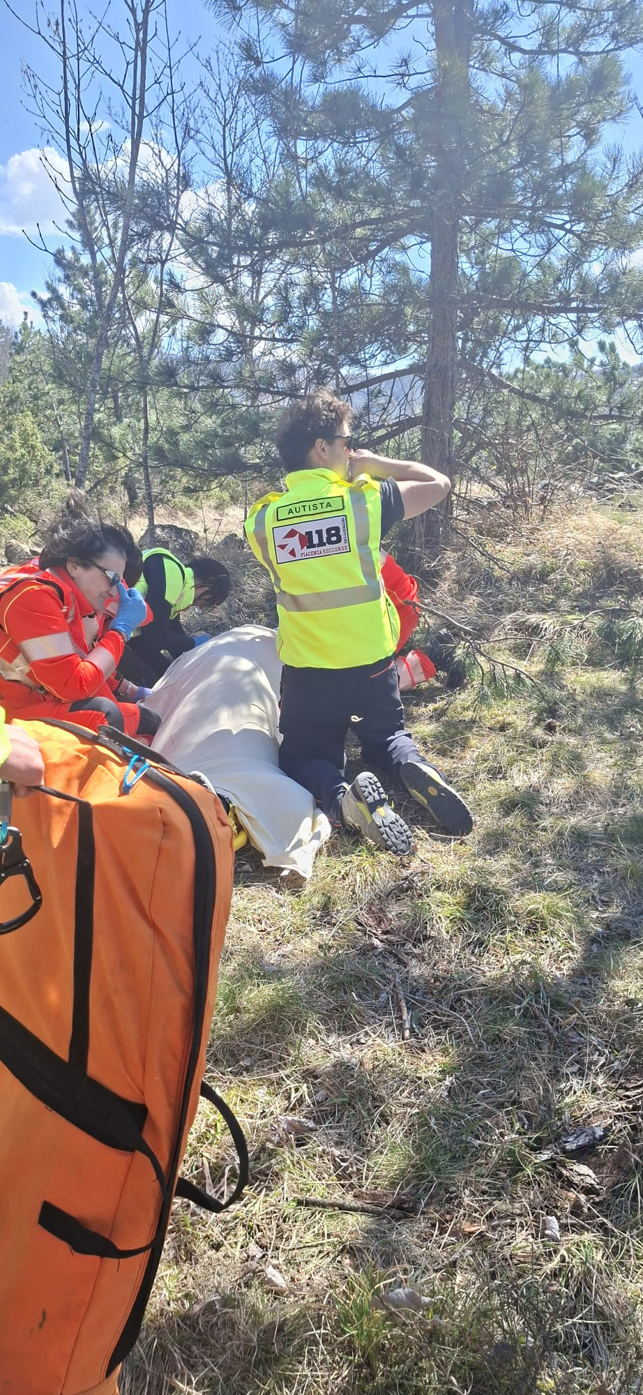 I soccorritori in azione