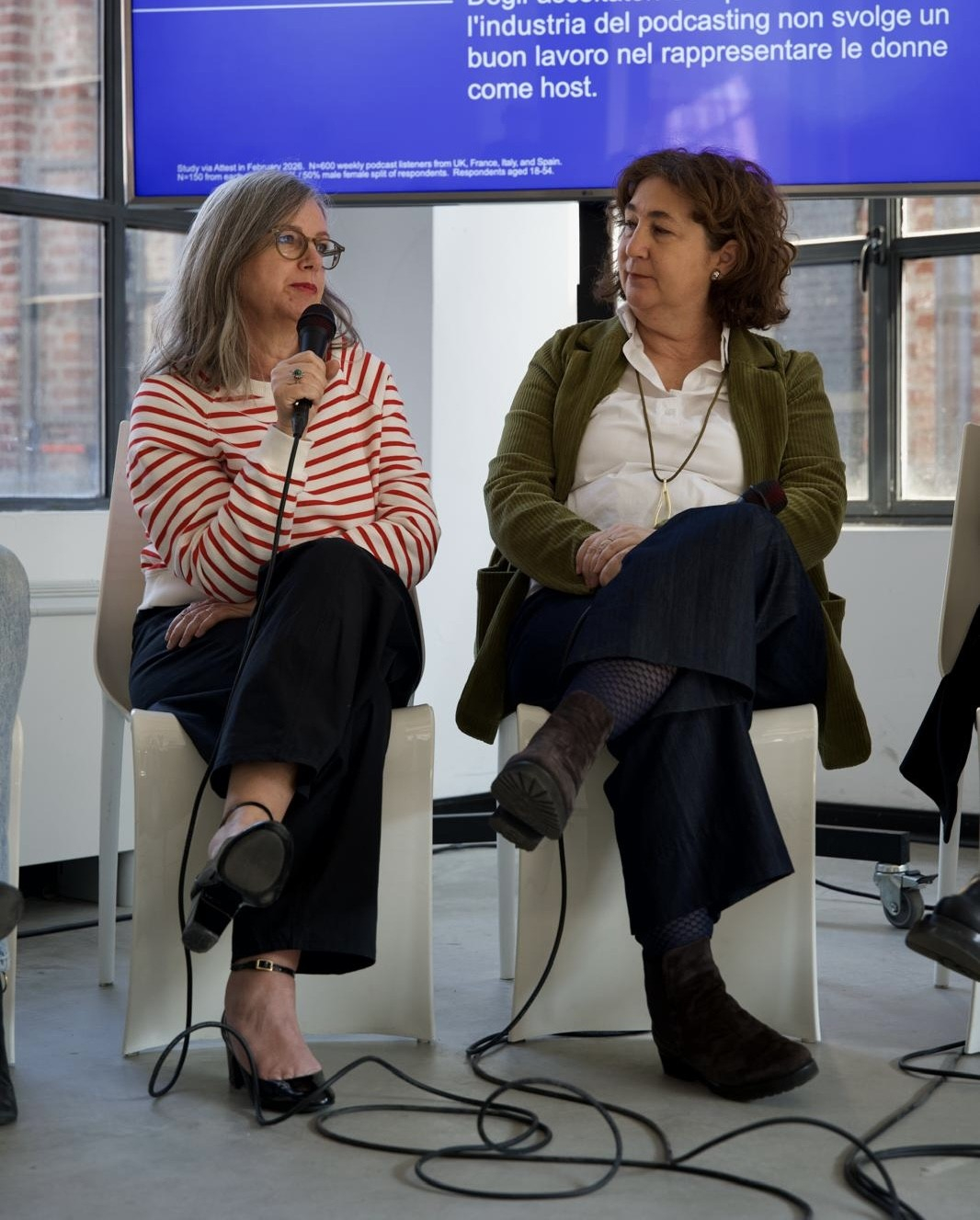 Rossana de Michele e Alessandra Scaglioni all'evento milanese "Tutte Abbiamo Voce" il 21 marzo scorso&nbsp;