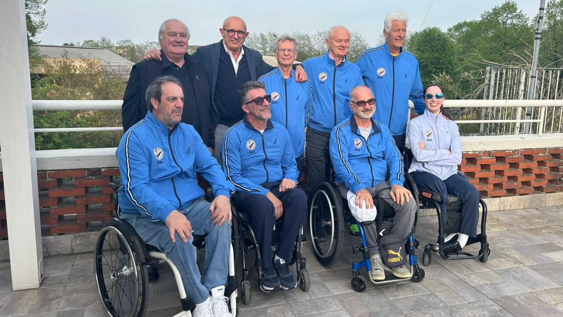 Tennis in carrozzina, firma piacentina sulle maglie della Canottieri Baldesio di Cremona