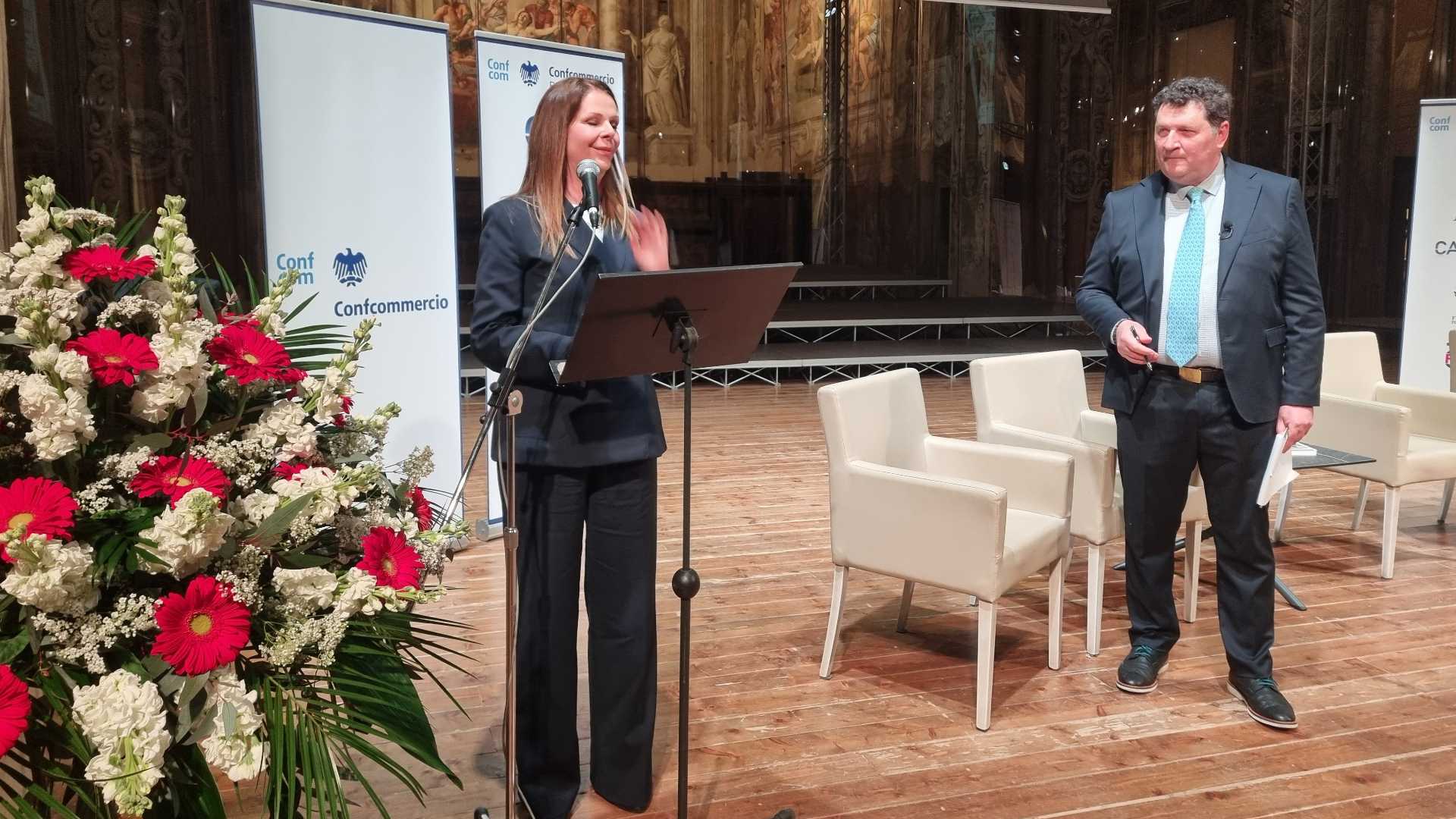 L’intervento di Ludovica Cella e il moderatore Carlandrea Triscornia