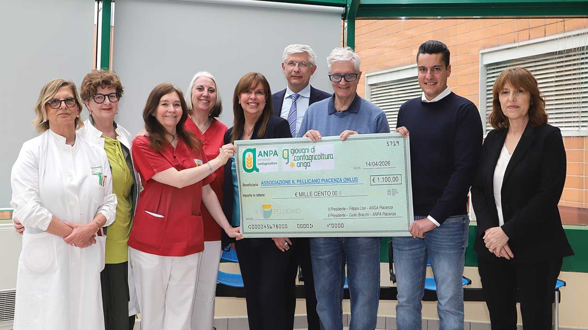 La consegna della donazione