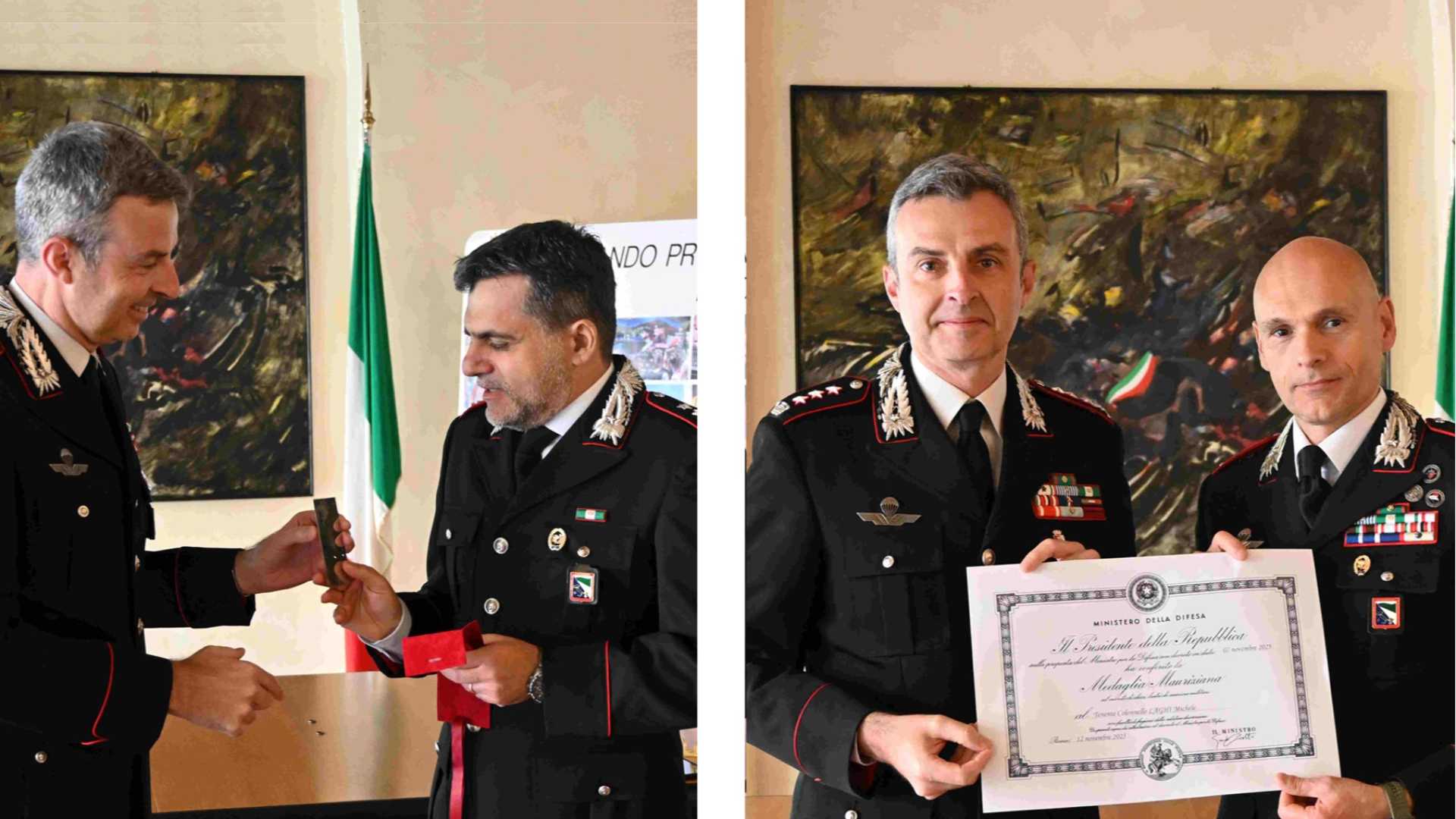 Carabinieri piacentini, doppio riconoscimento al Reparto Operativo