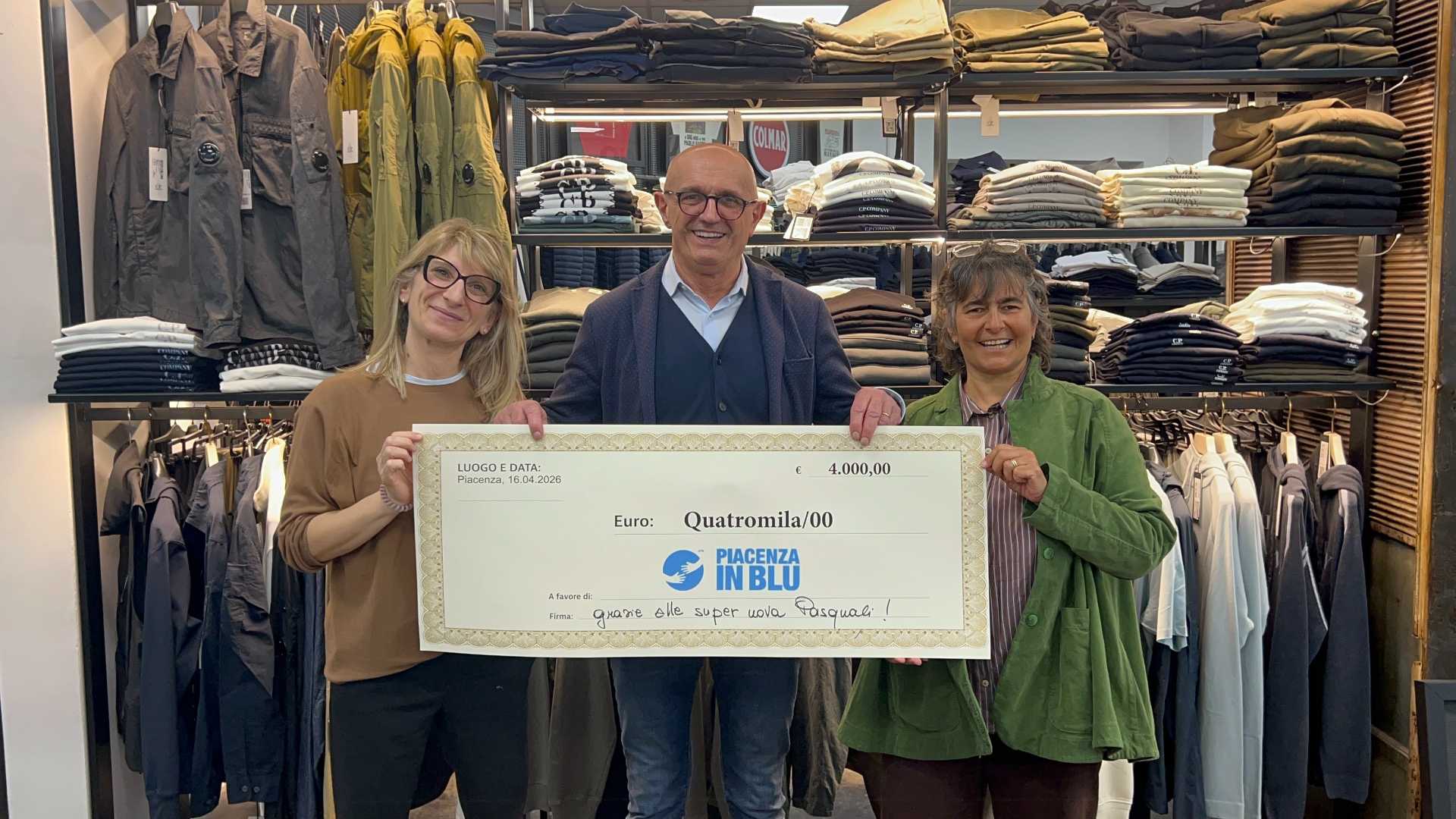 Solidarietà pasquale per Piacenza in Blu, raccolti 4mila euro