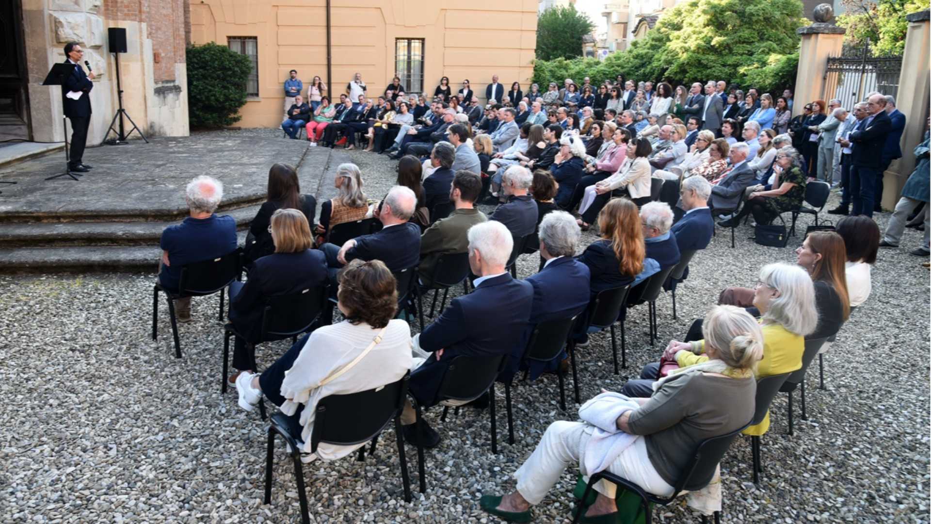 Un momento della inaugurazione del restyling delle sale della Ricci Oddi