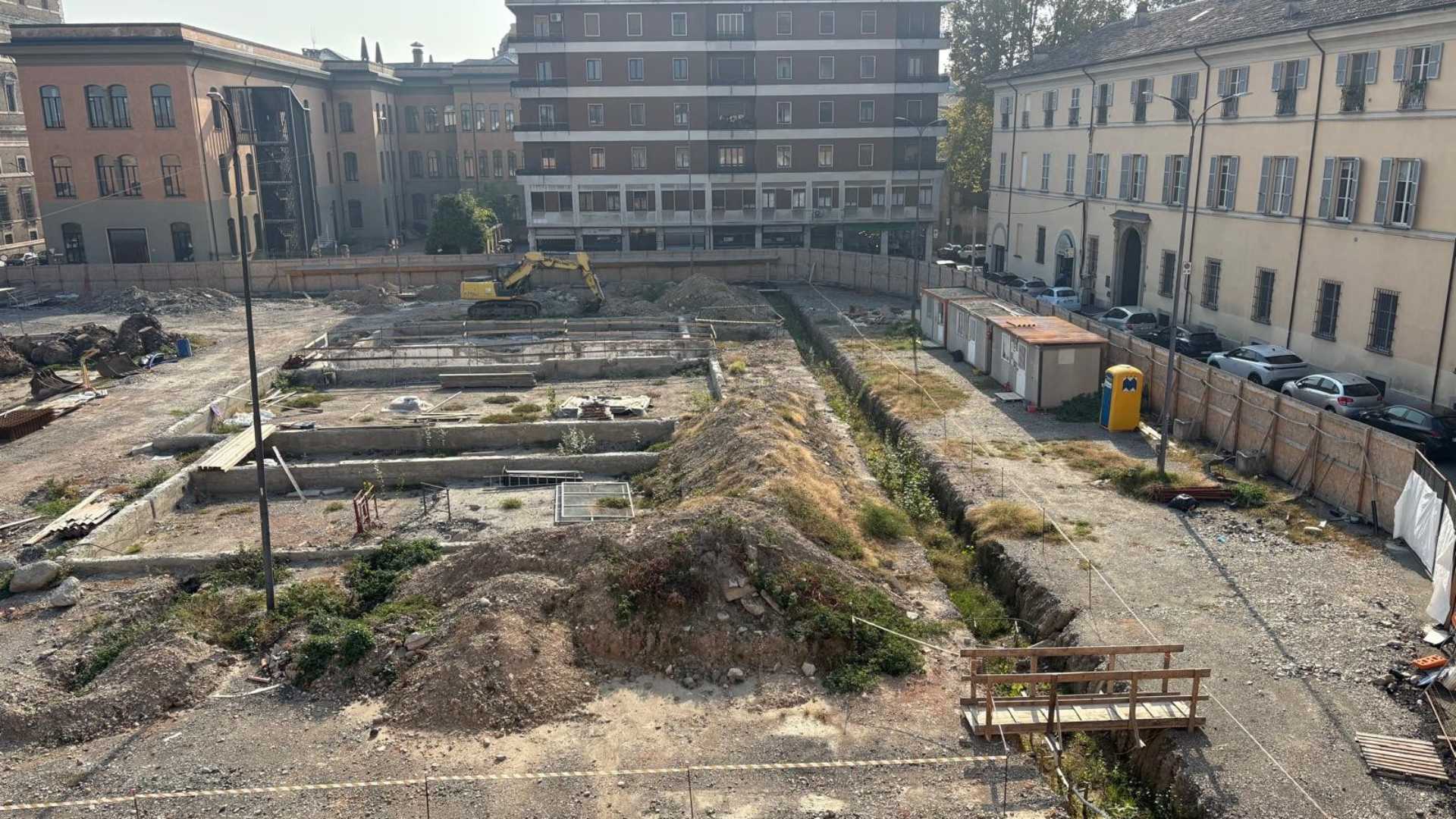 Immagine di repertorio del cantiere di piazza Cittadella