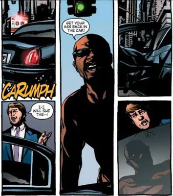 Luke Cage si permette d'ostacolare la limousine di Trump