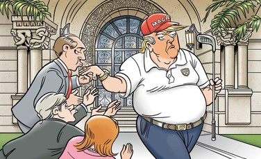 Il presidente Trump nella striscia "Doonesbury" di Trudeau