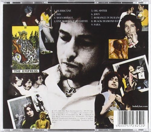Il retrocopertina di "Desire"