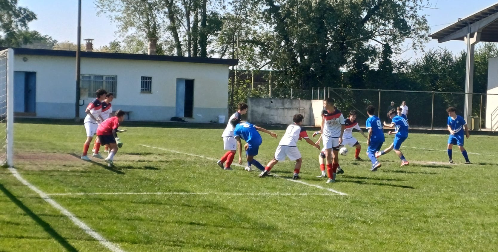 Il gol di Milza contro il Gossolengo Pittolo