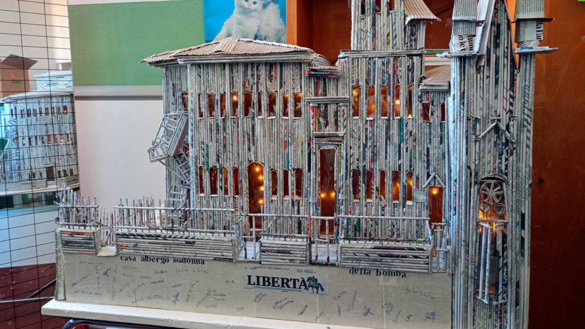 Madonna della Bomba in carta, dono-capolavoro della Taverna