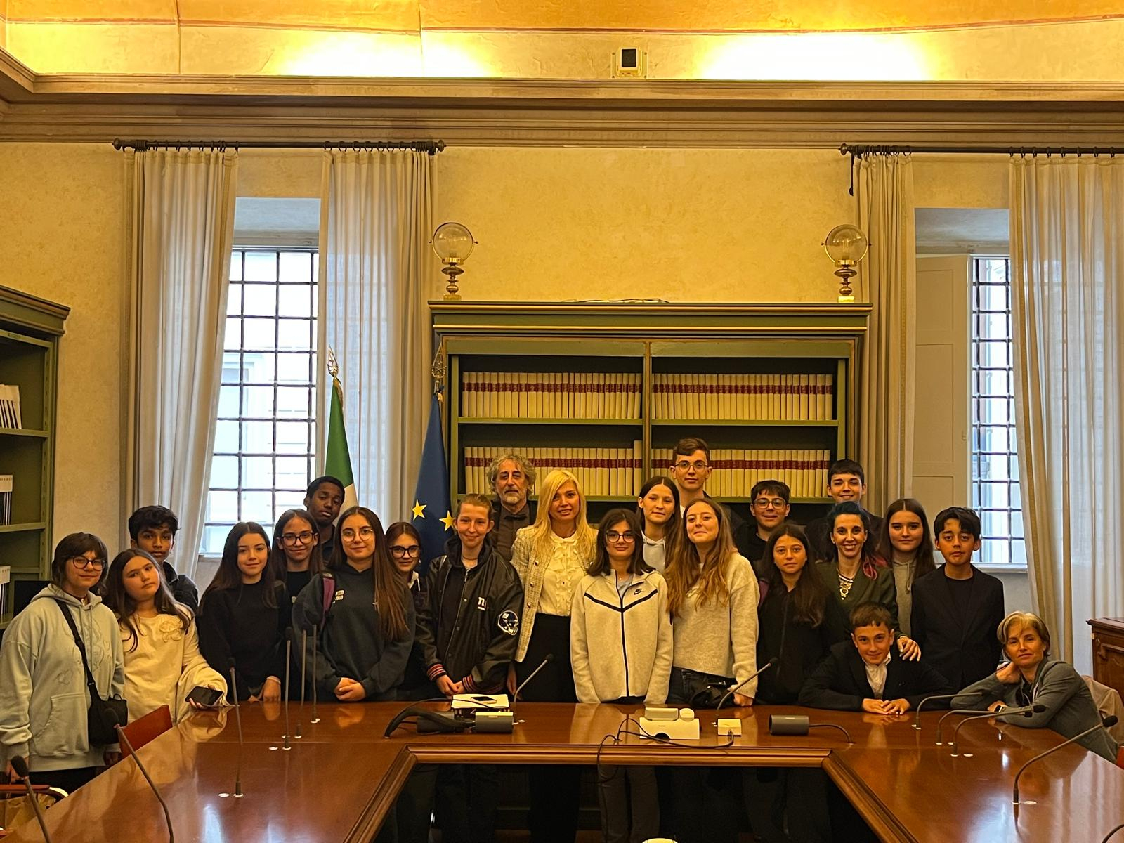 Roma: la senatrice podenzanese Elena Murelli ha incontrato gli studenti a Palazzo Cenci
