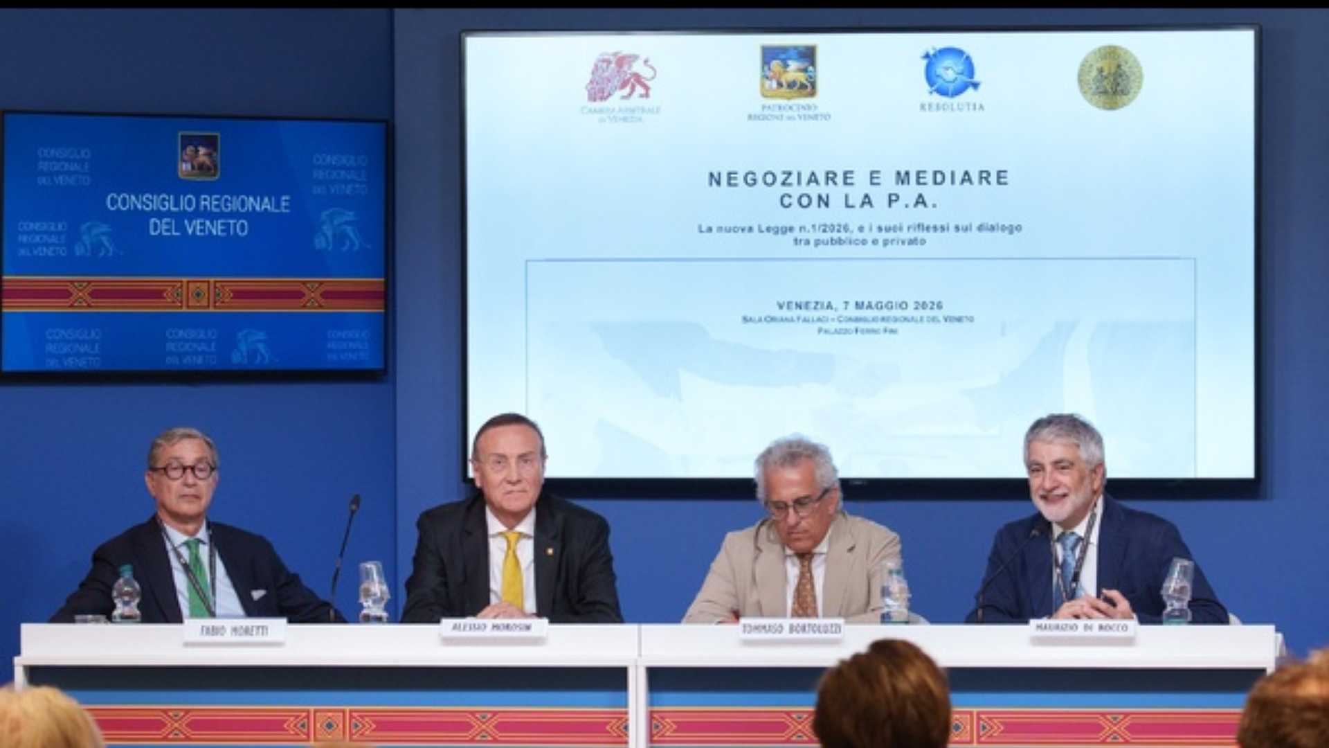 Palazzo Ferro Fini ha ospitato il convegno 'Negoziare e mediare con la P.A.’