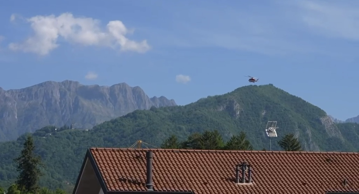 L'elicottero "Drago" in perlustrazione