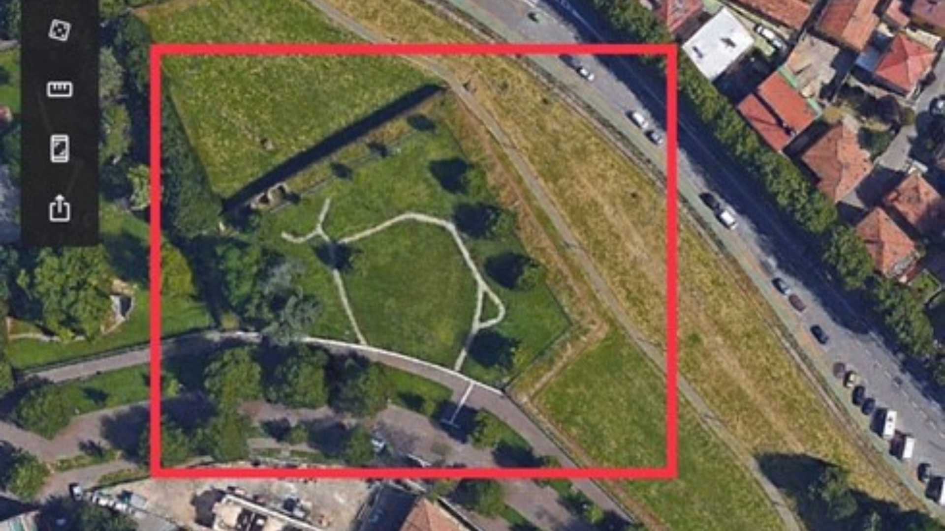 Veduta dall’alto del Bastione Corneliana sul Pubblico Passeggio