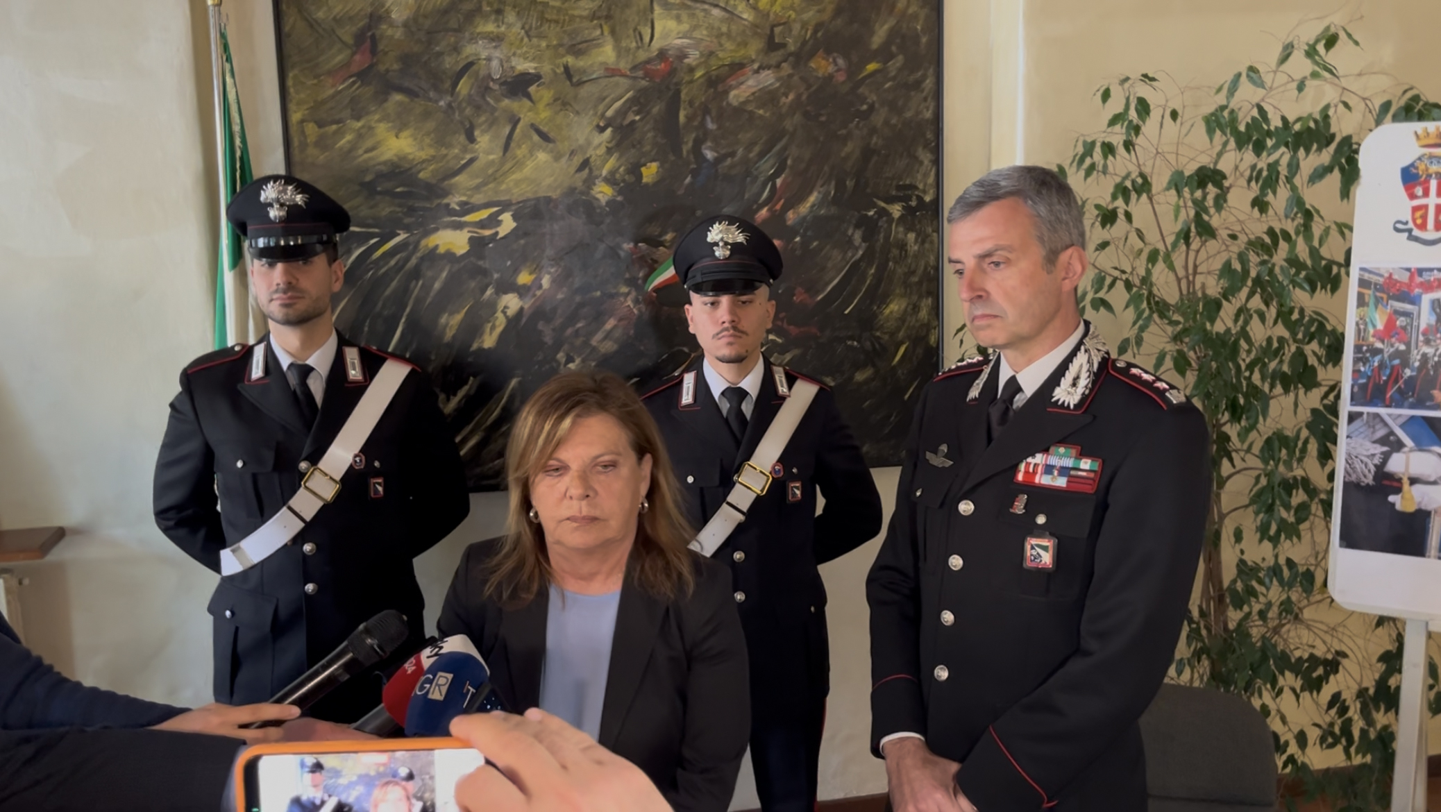 La conferenza stampa, la procuratrice Grazia Pradella con il comandante provinciale dei carabinieri di Piacenza Pierantonio Breda