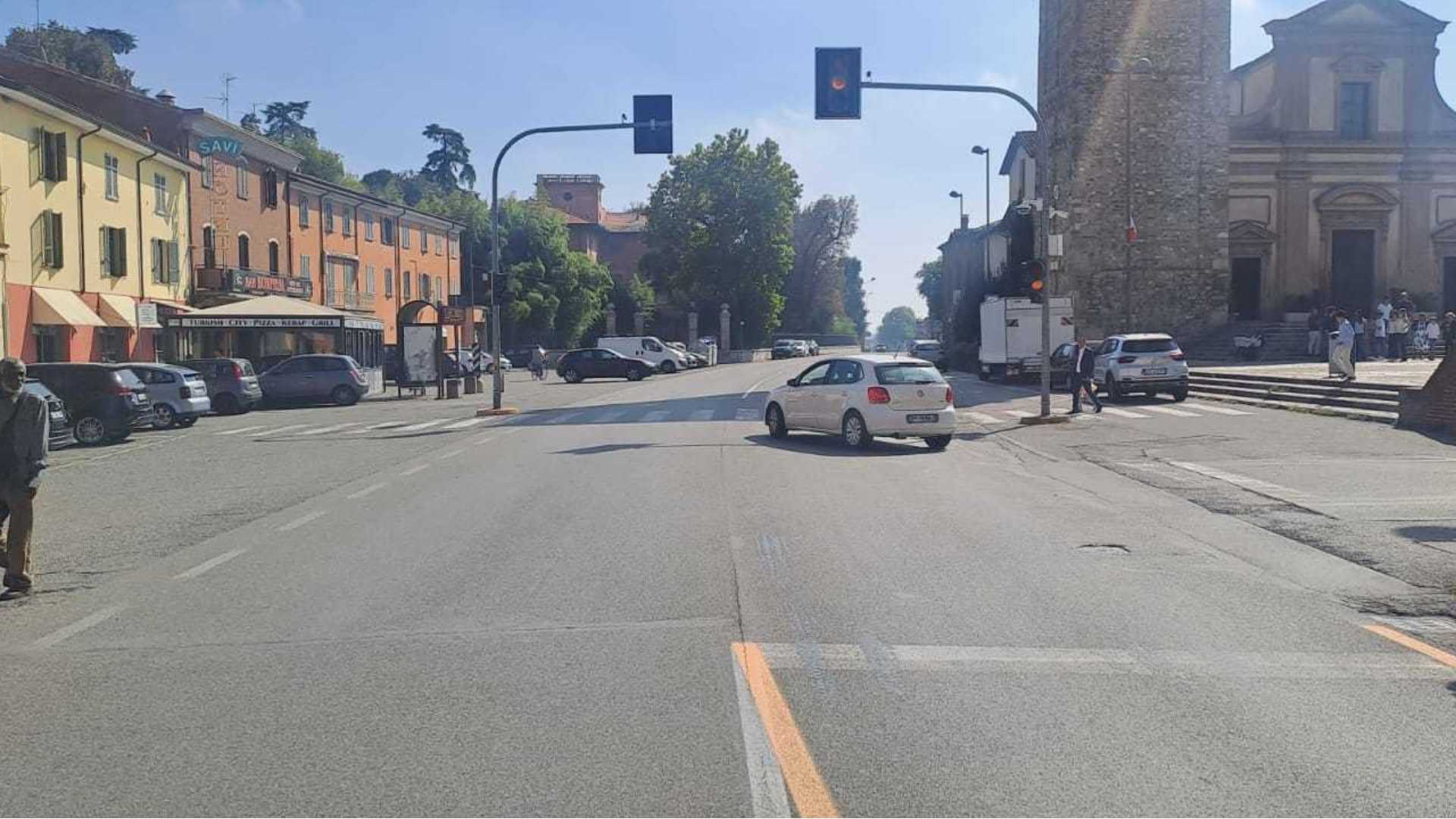 La Via Emilia in centro a Pontenure