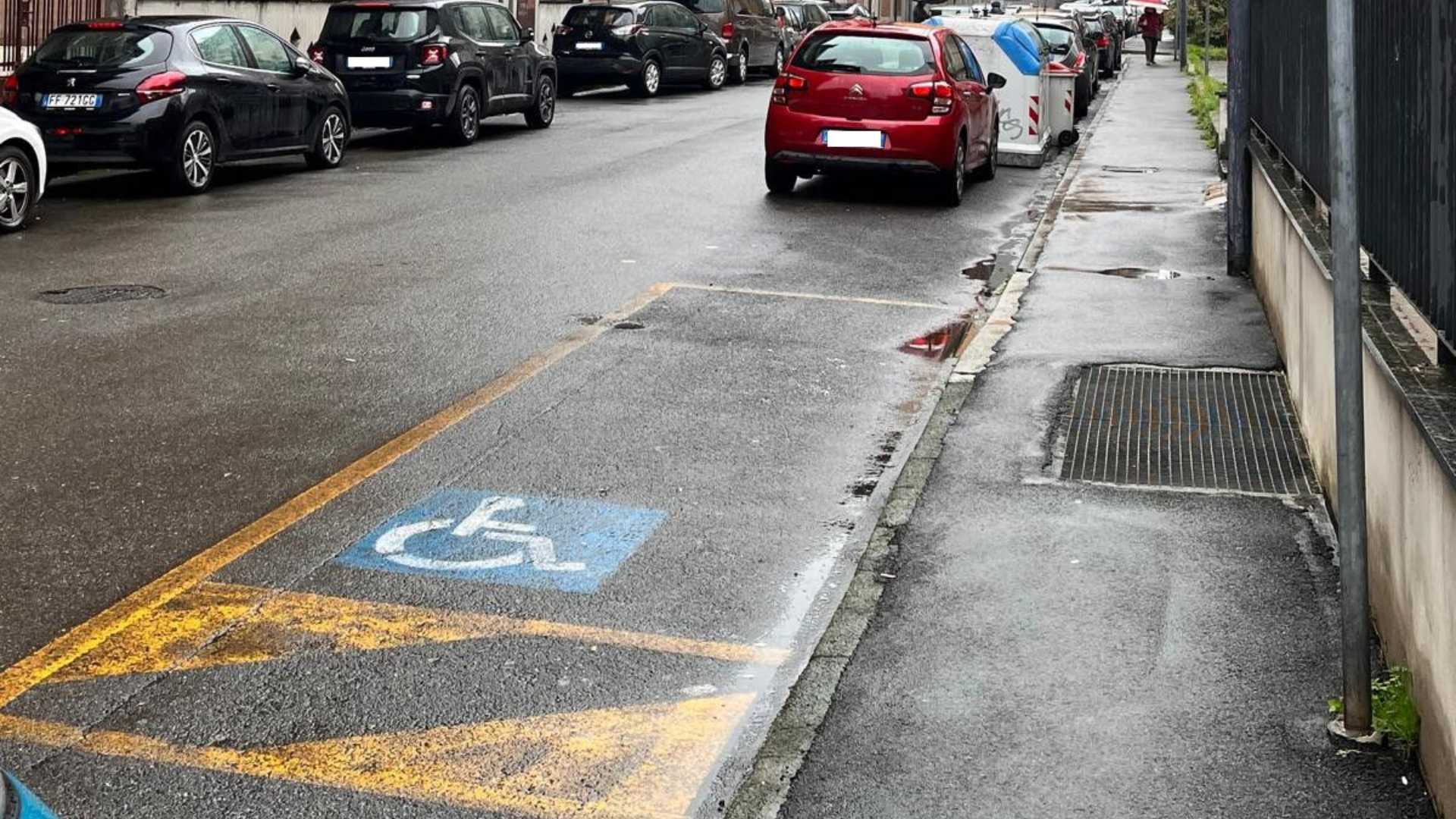 Un parcheggio per disabili