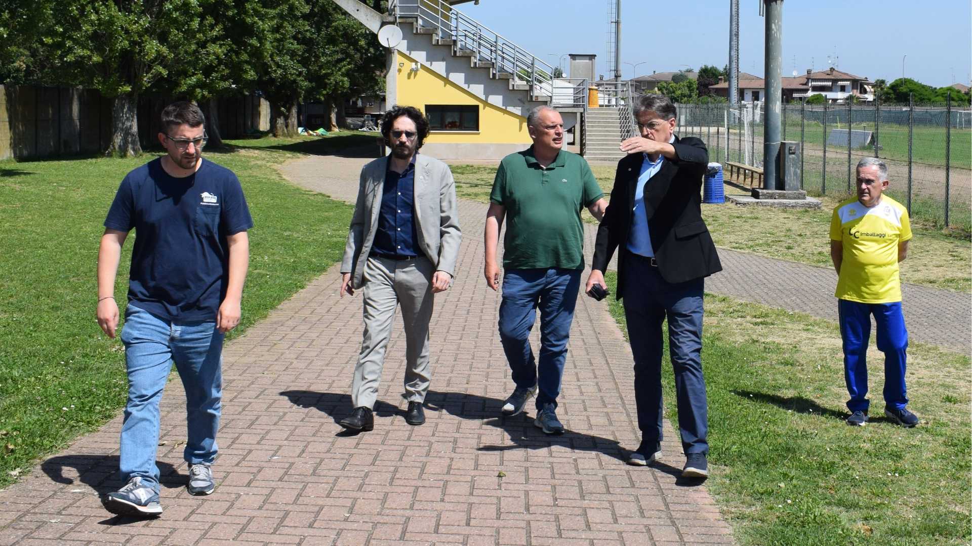 Sopralluogo Figc al Curtoni in vista del trasloco del Nibbiano