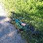 Bicicletta nel fosso a Ponte Vangaro