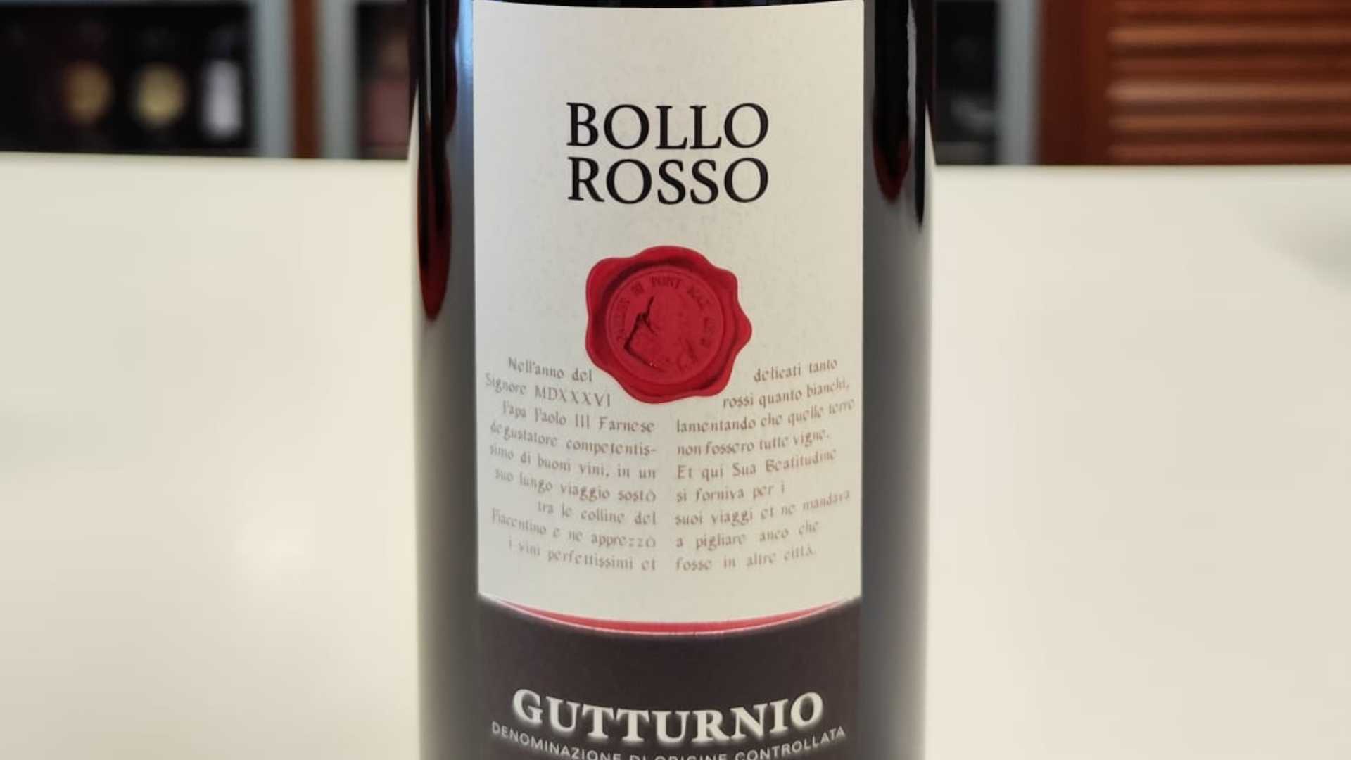 Medaglia d'oro per il gutturnio  Bollo Rosso di Cantina Valtidone