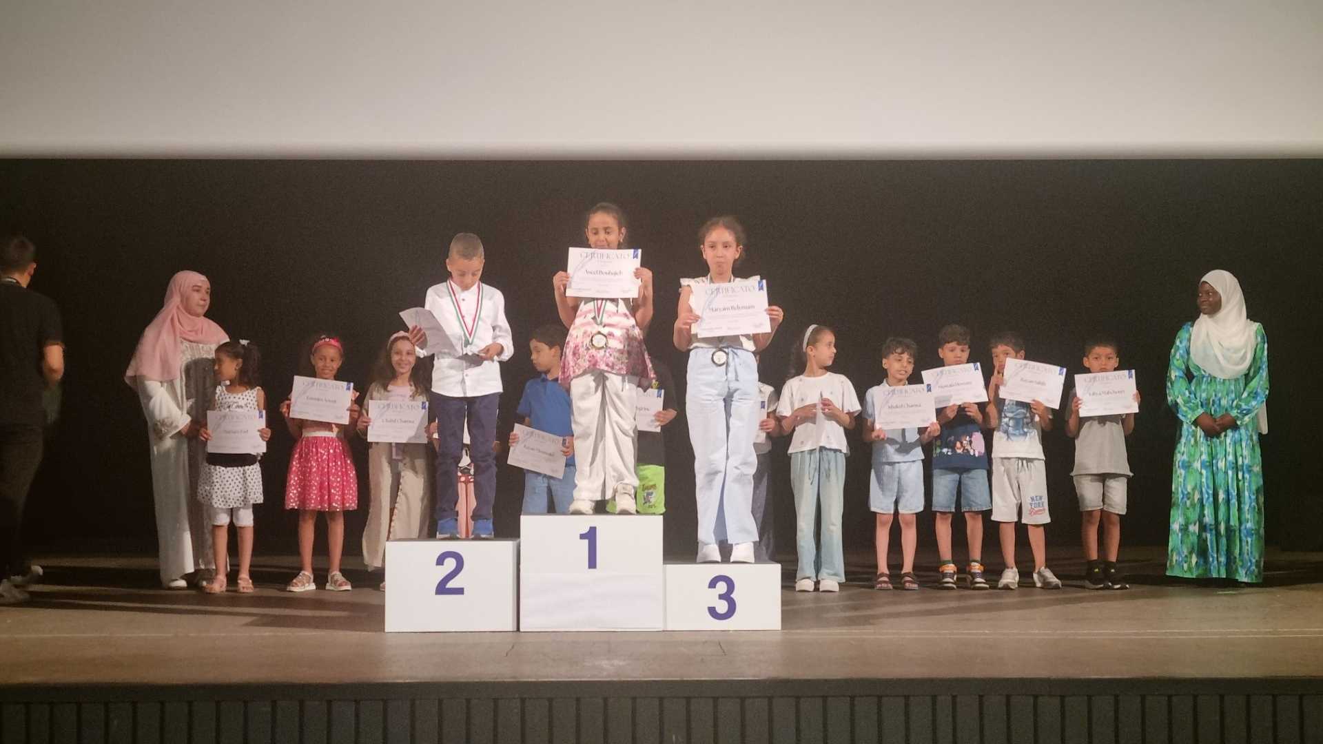 Un momento della premiazione