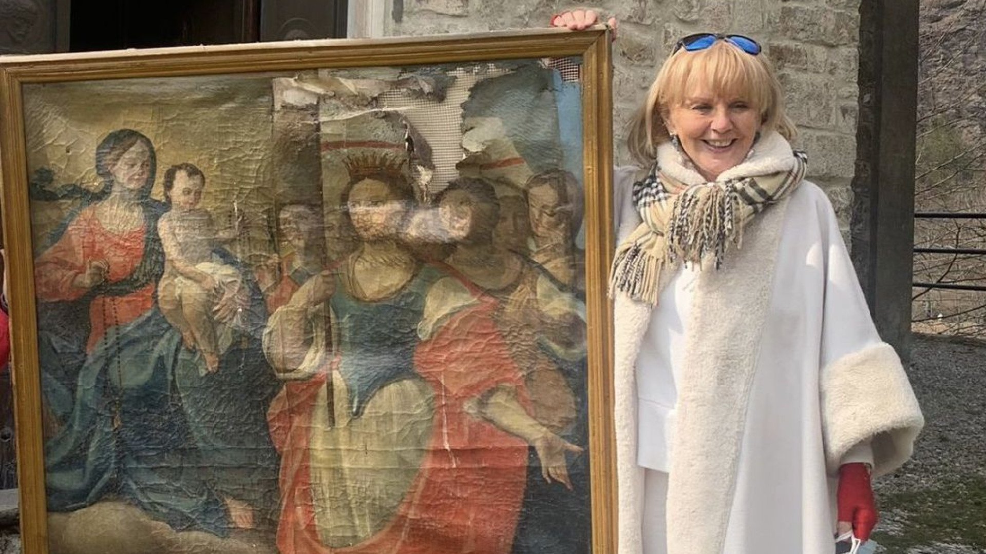 Traschio, partito per Genova il quadro di Sant'Orsola. Tornerà restaurato