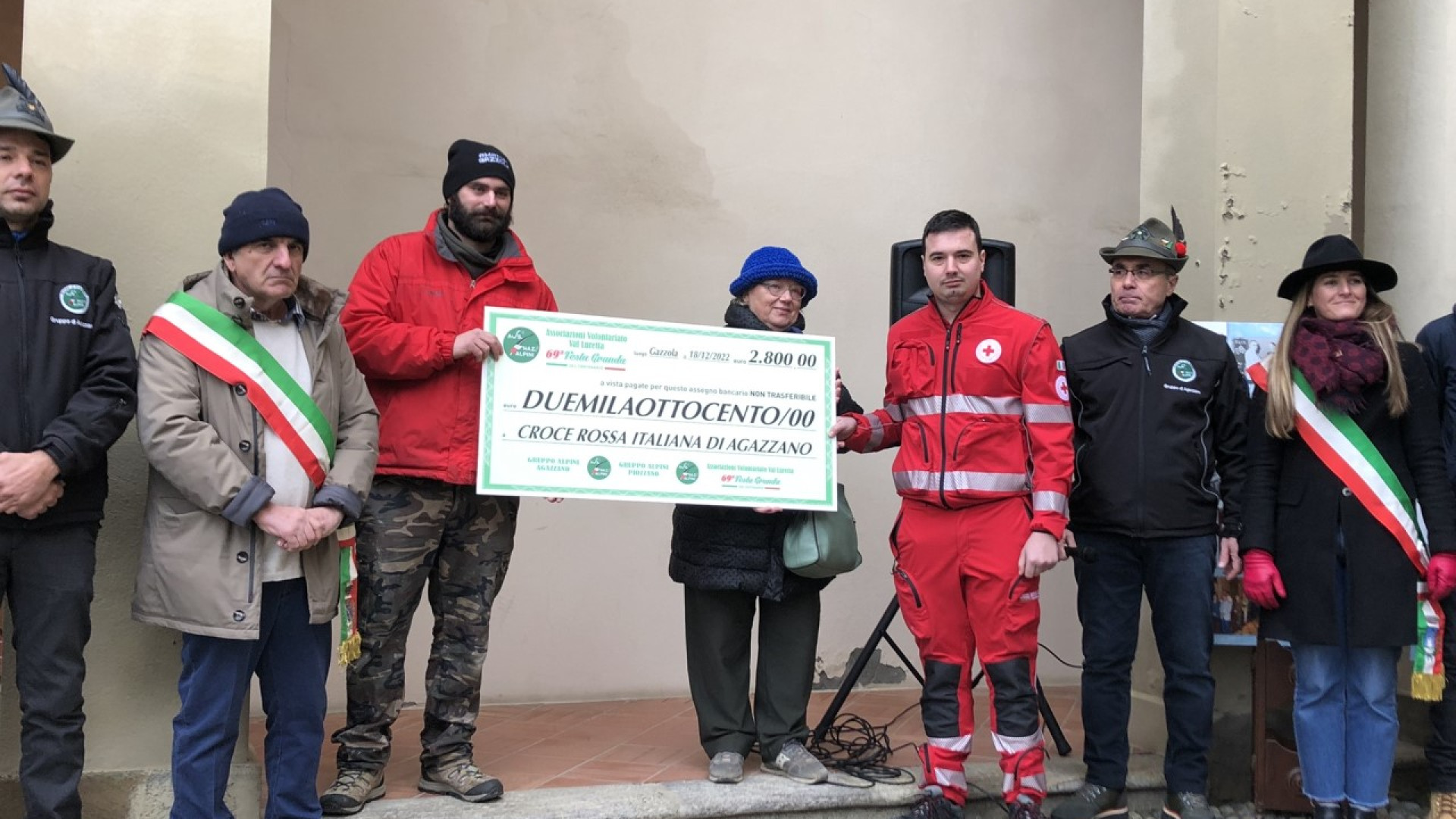 Grazie alla Festa Granda assegni per la Croce rossa di Agazzano e di Piozzano
