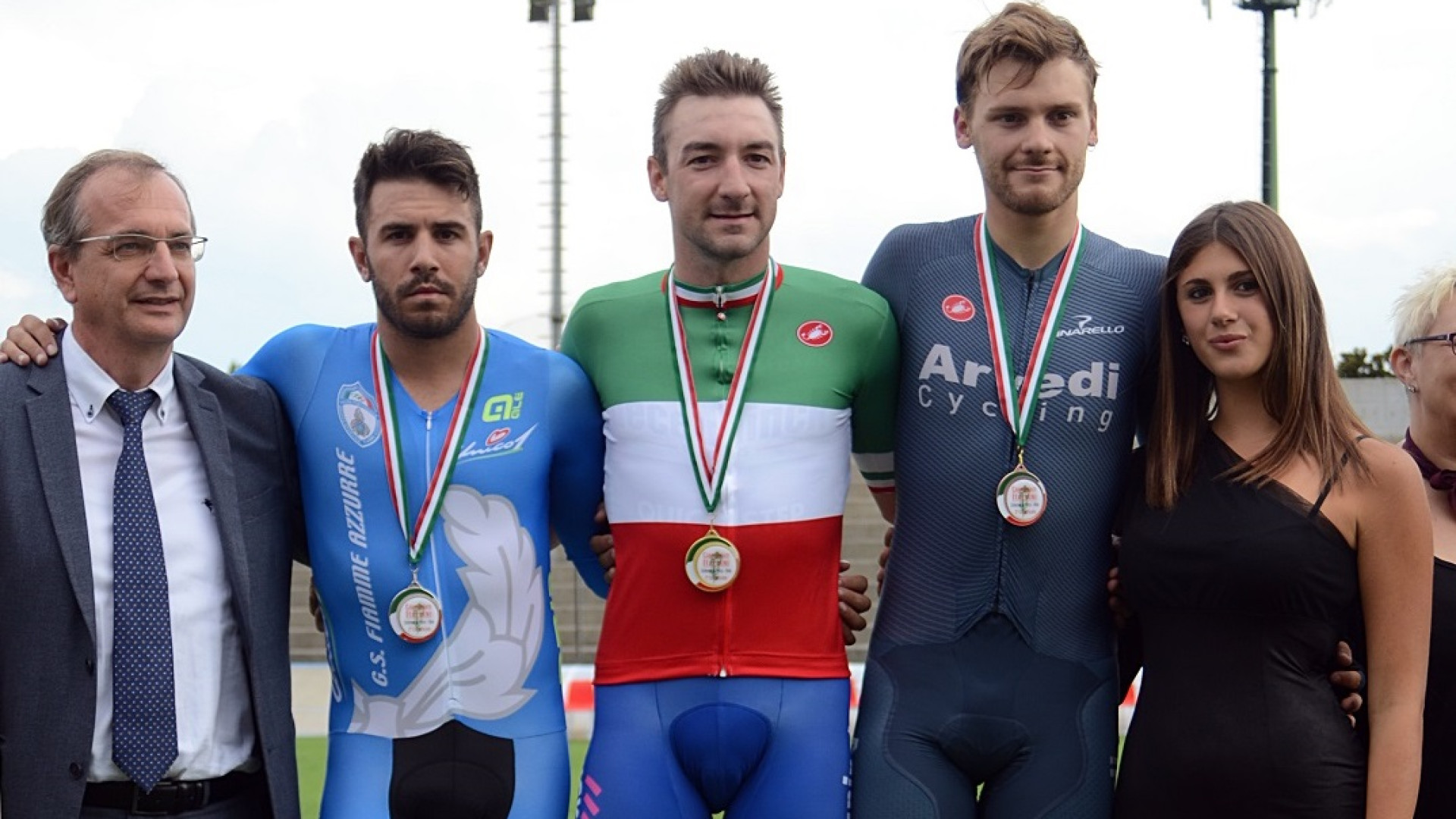 Elia Viviani vince a Fiorenzuola il Campionato italiano nell'Omnium