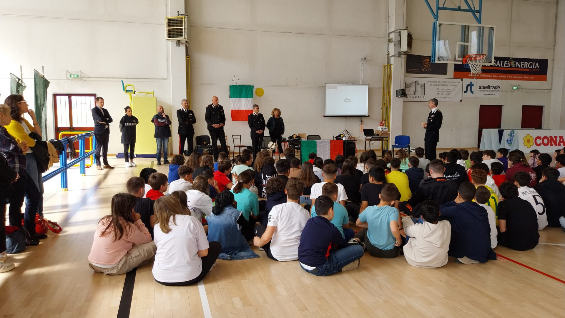 Al palazzetto dello sport di Alseno 150 studenti uniti per promuovere la legalità