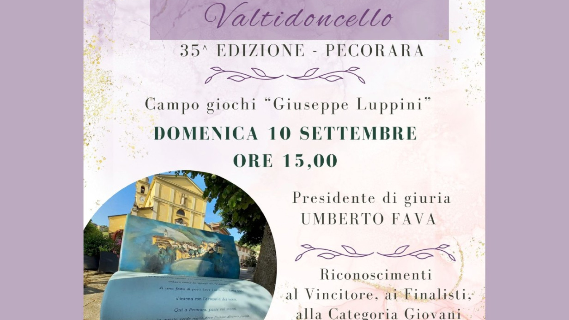 Domani a Pecorara il Premio di poesia Valtidoncello. Tutti i finalisti