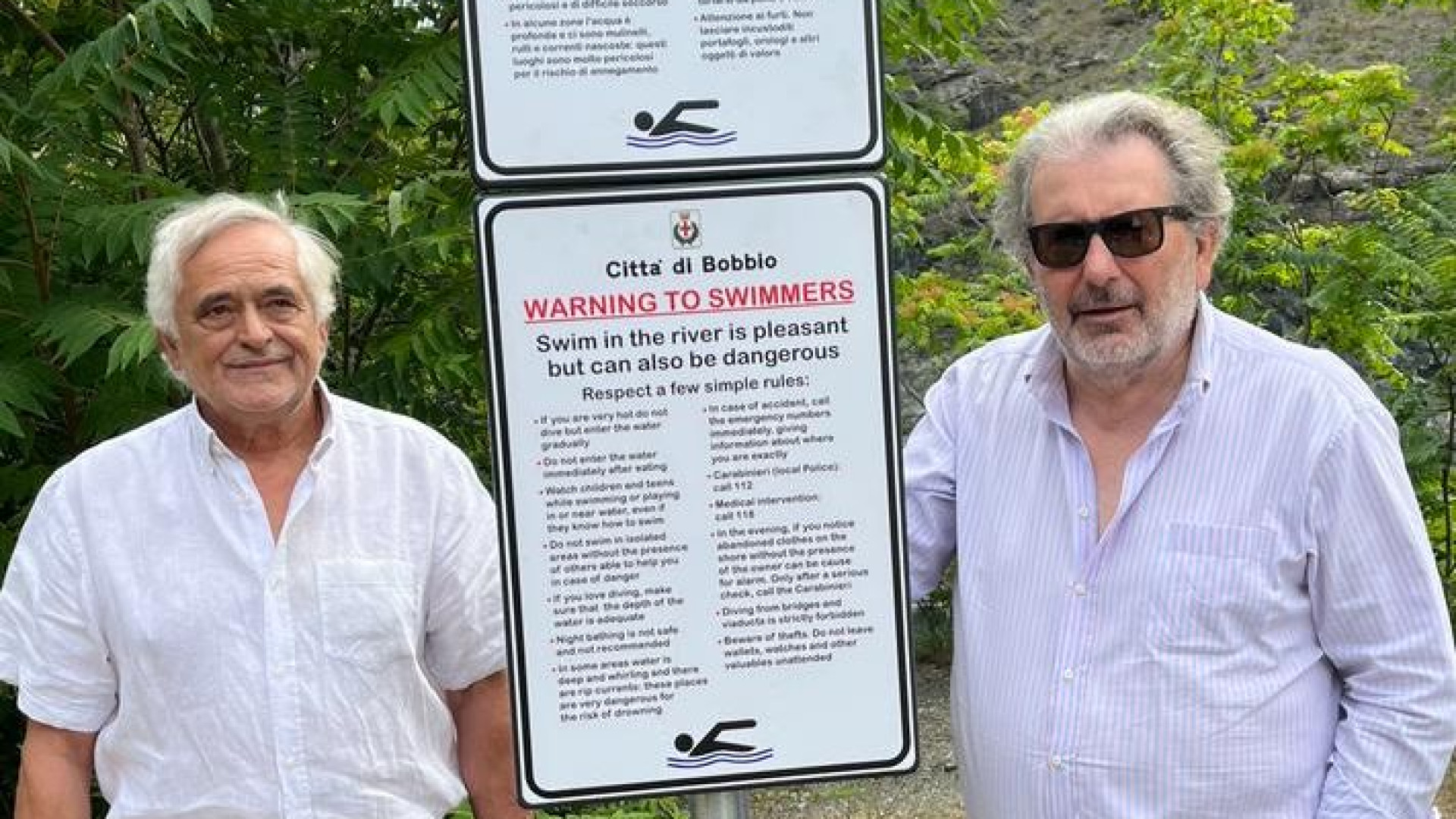 Tragedie in Trebbia, installati i primi cartelli bilingue con le norme di comportamento