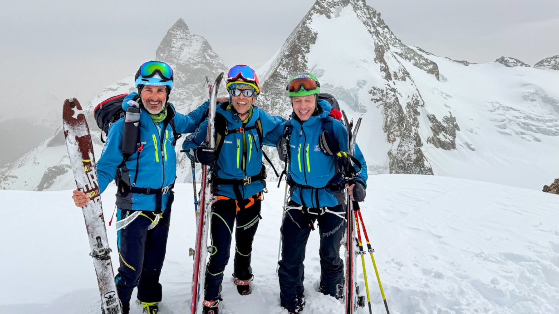 Impresa ad alta quota per tre scialpinisti piacentini, anello di 78km attorno al Cervino