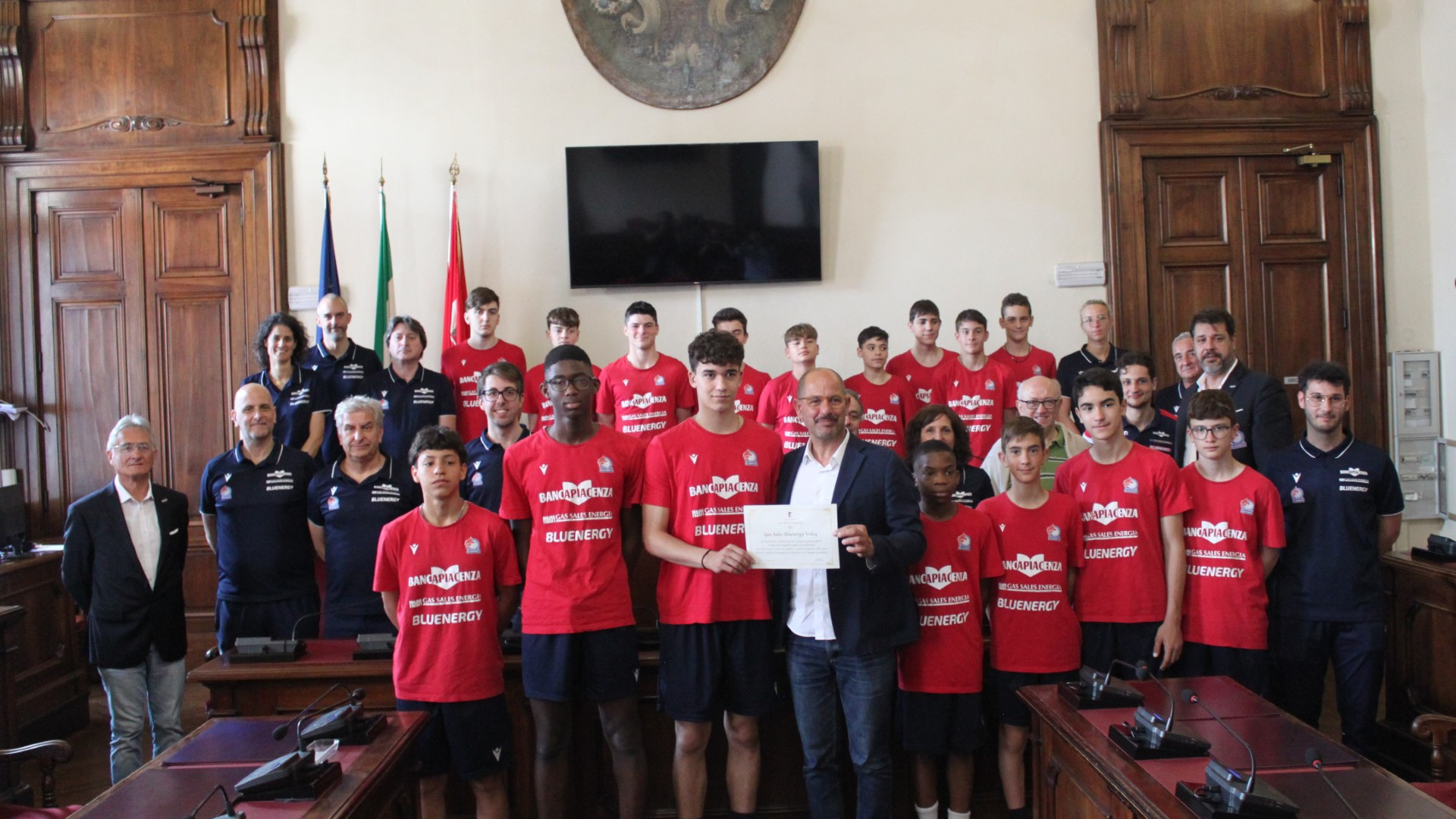 Gas Sales, le formazioni giovanili ricevute in Comune. "Passione ed entusiasmo"