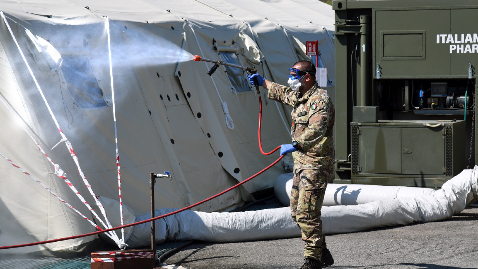 Ospedale militare da campo, anche qui la curva dei ricoverati è in discesa FOTO