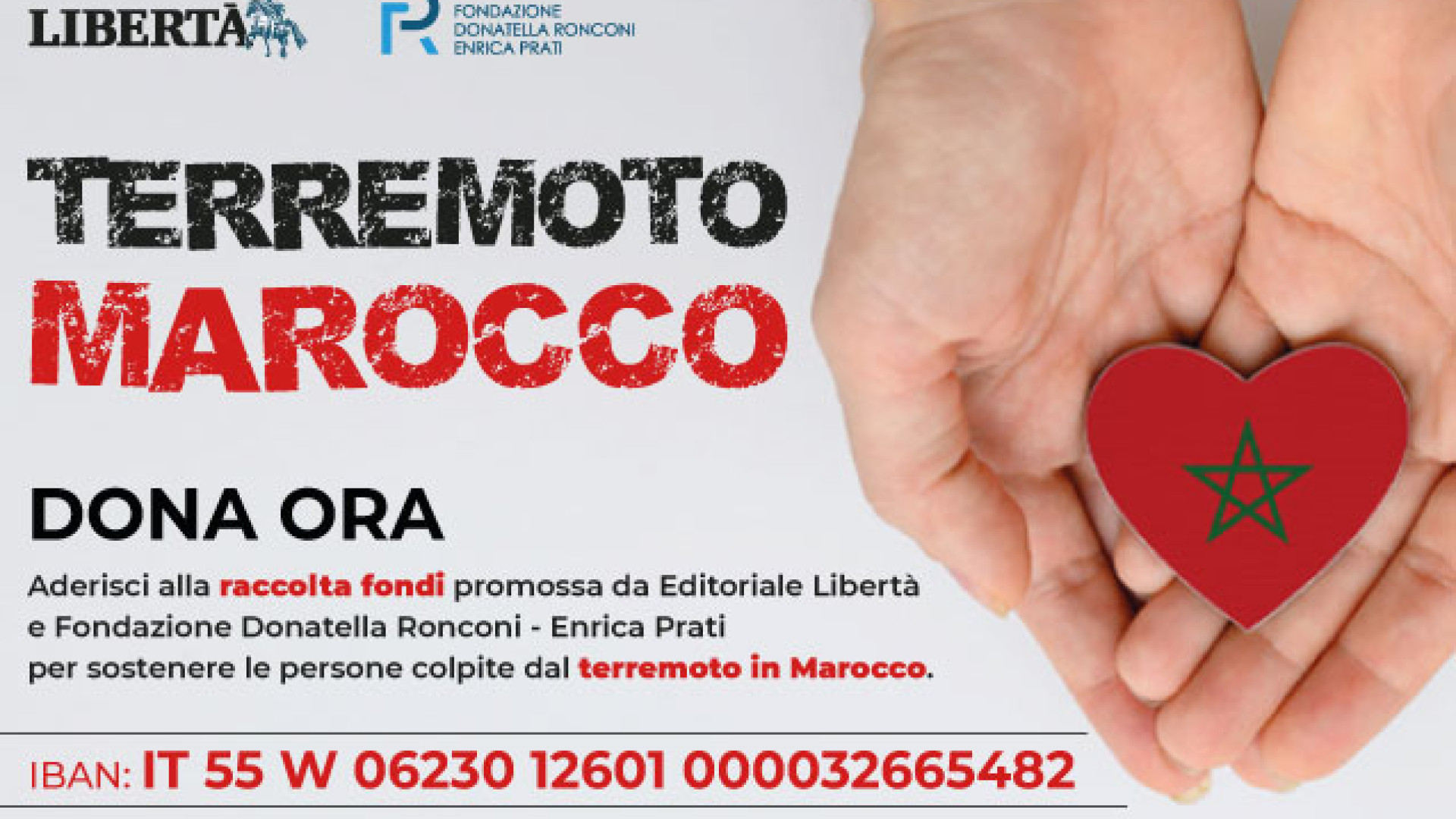 Terremoto in Marocco: al via la raccolta fondi di Editoriale Libertà