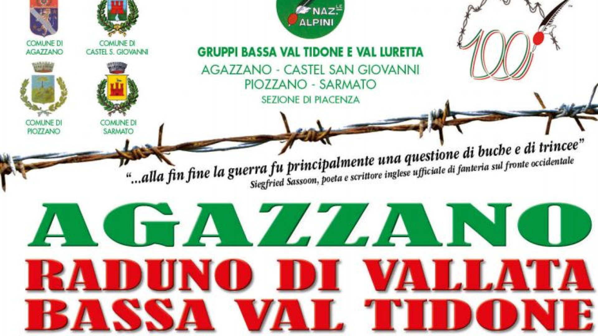 Raduno di vallata ad Agazzano. Sfilata con Fanfara della Val Camonica