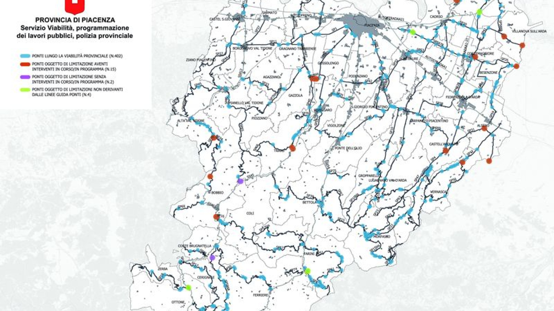 Ponti: stanziati 28 milioni per 12 opere nel Piacentino, ne servono 225