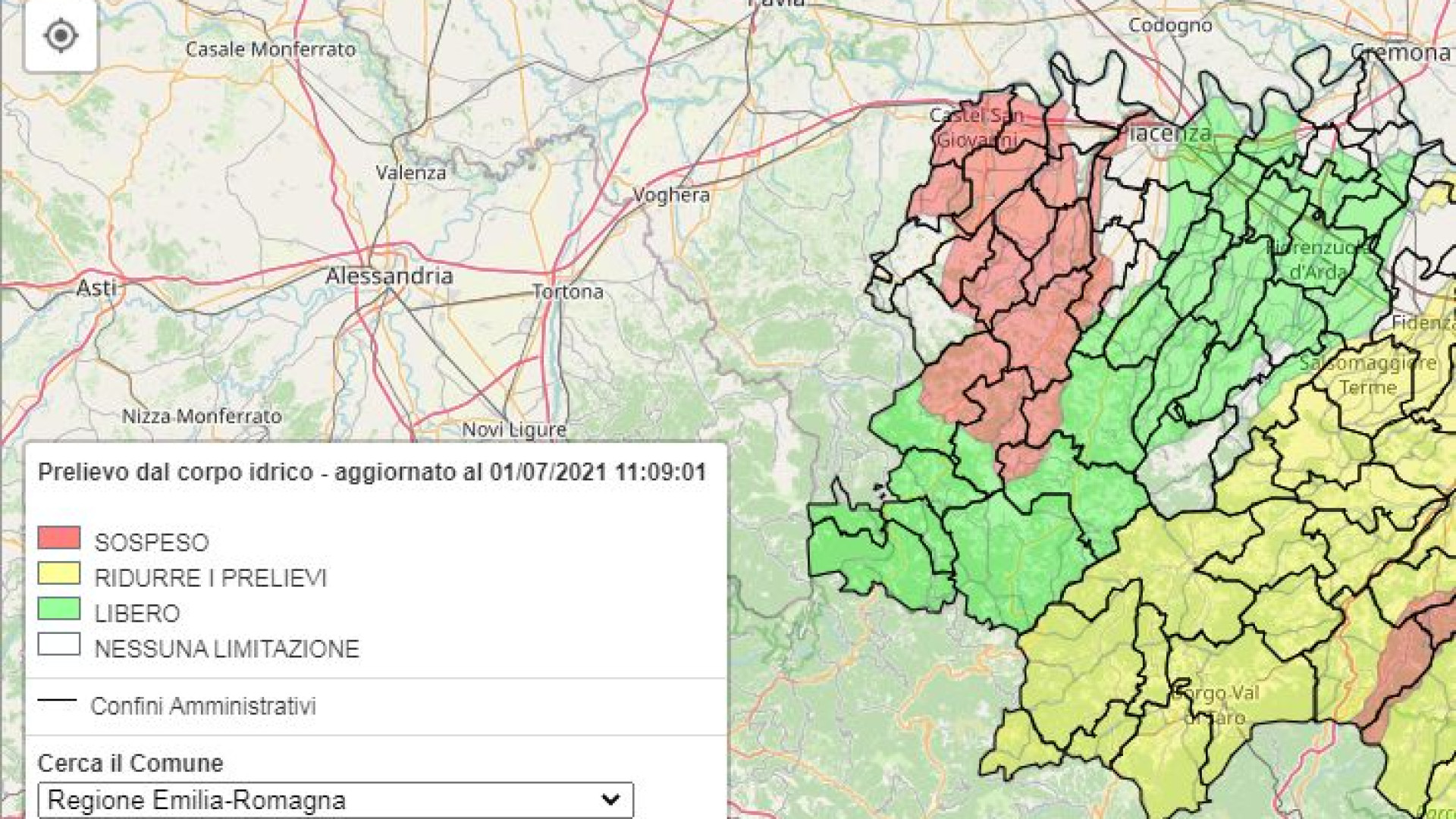 Arpae, emergenza acqua: novità per regolare i prelievi e comunicare lo stato dei fiumi