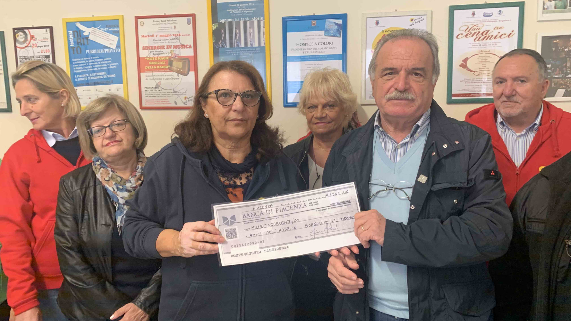 Assieme a Spi Cgil donati 3mila euro agli hospice di Piacenza e Borgonovo