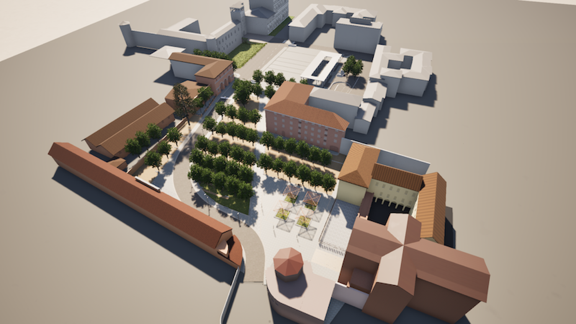 Piazza Casali, progetto approvato: 46 nuovi alberi e un giardino