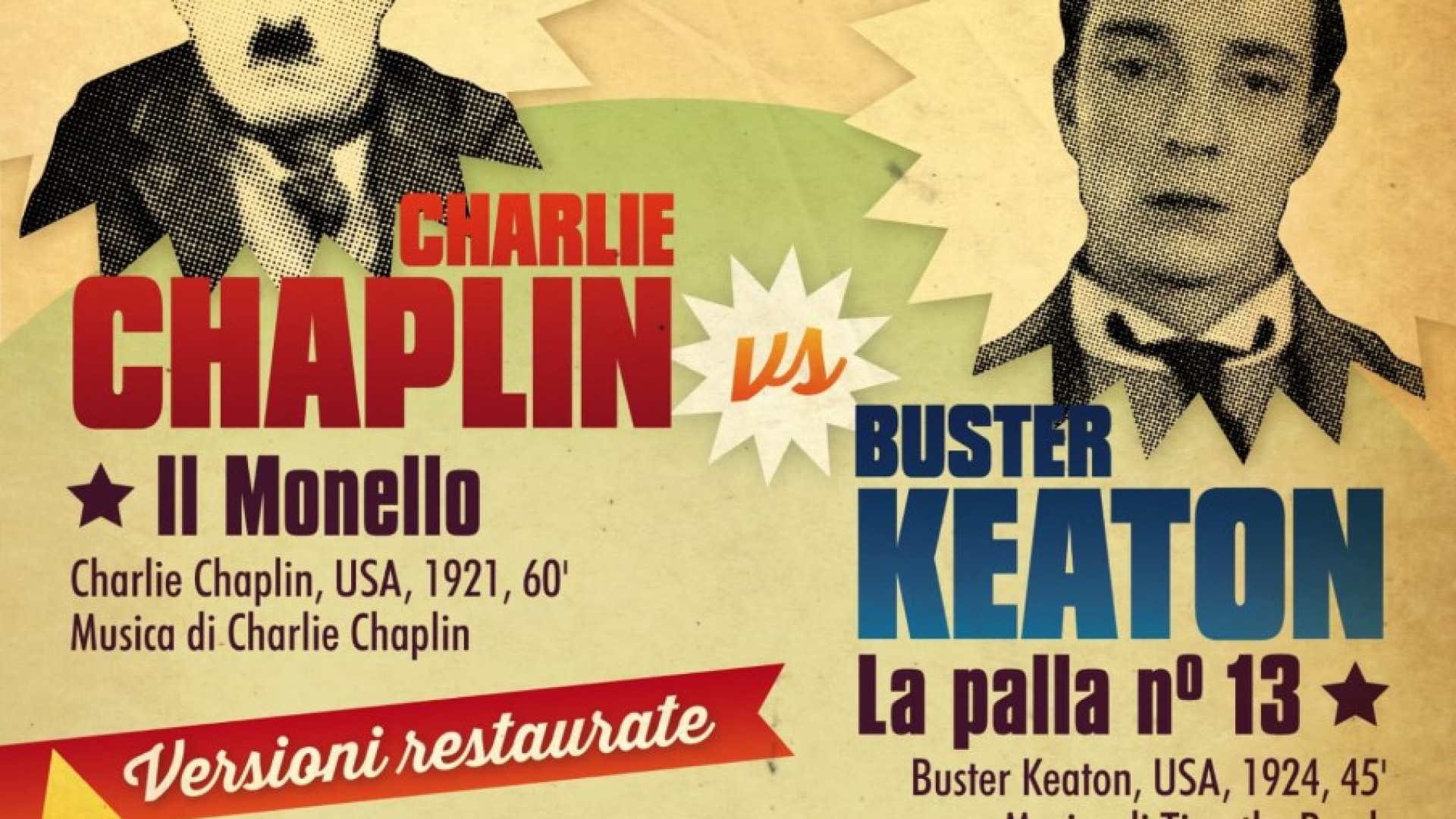 Giardini Margherita, giovedì sera doppia proiezione dei film di Chaplin e Keaton