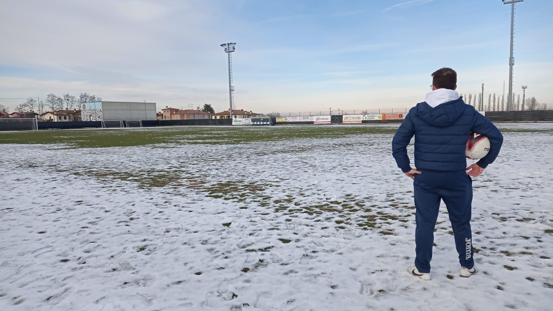 Neve sui campi: rinviate Agazzanese e Sarmatese, due partite di Seconda e Terza