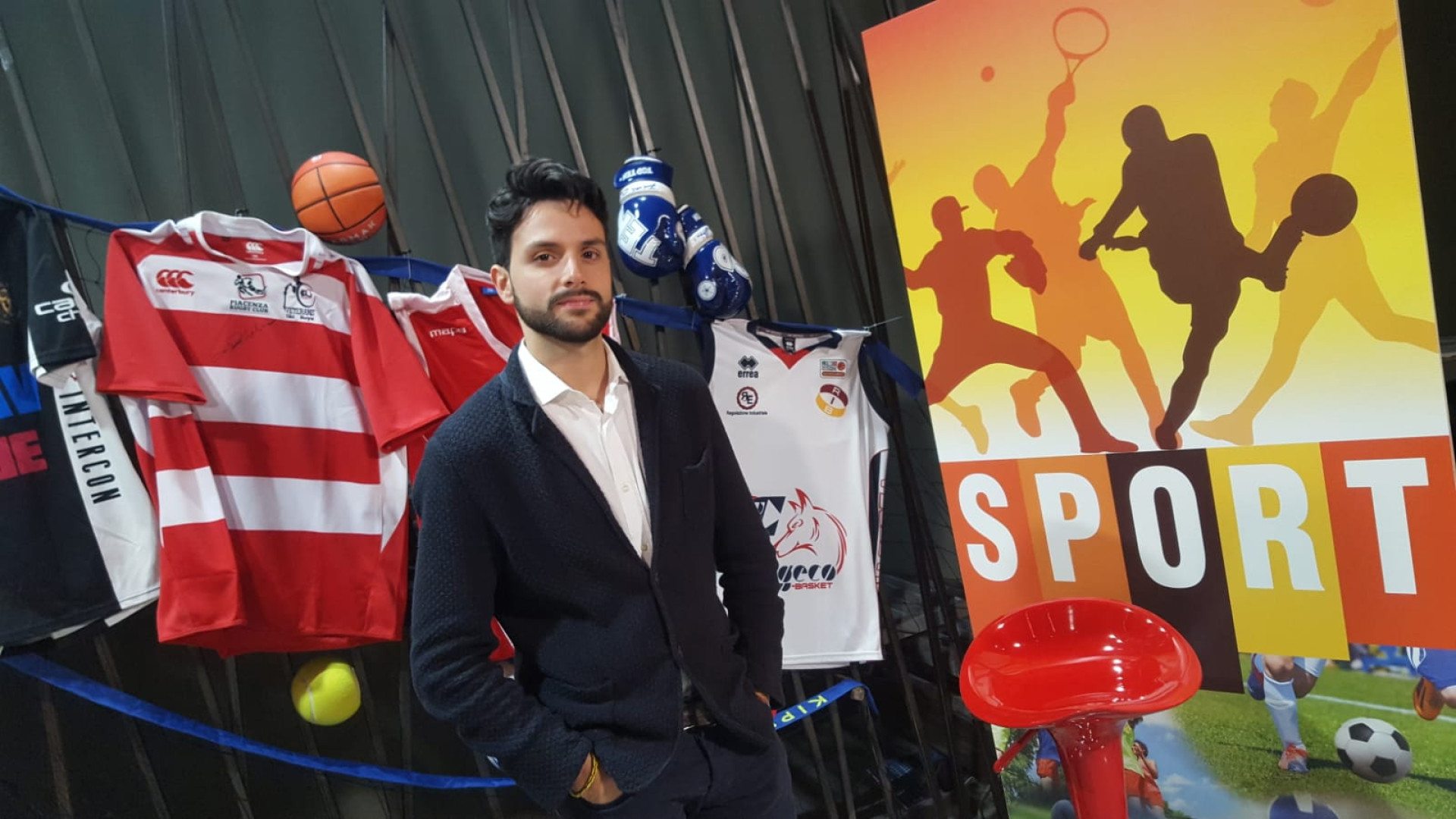L'opposto della Gas Sales Volley Giulio Sabbi tra gli ospiti di Zona Sport