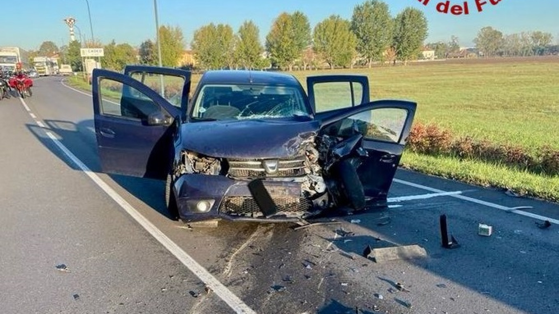 Scontro sulla via Emilia a Cadeo: tre i feriti, due trasportati all'ospedale