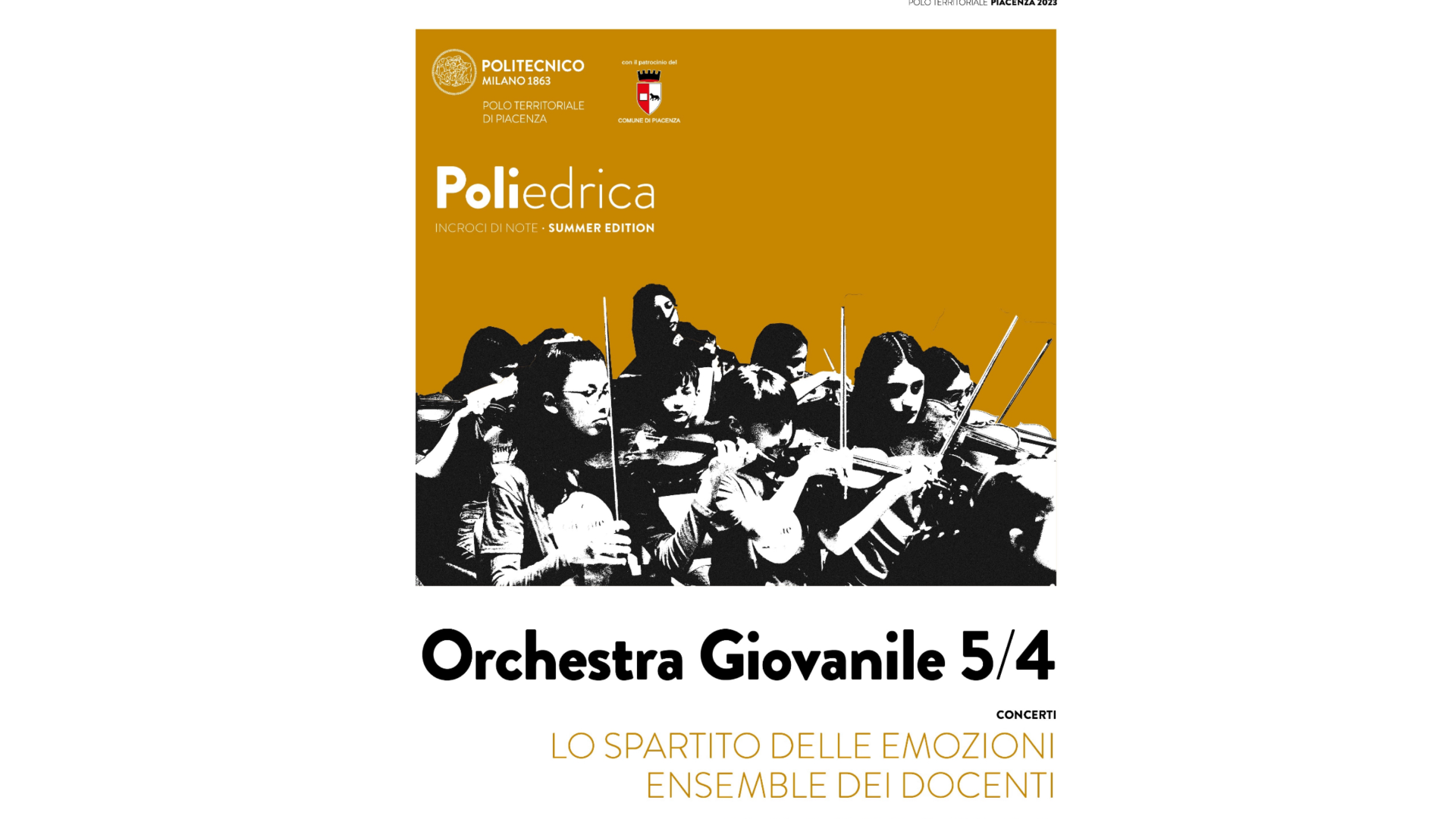Poliedrica, il festival che movimenta gli spazi del Politecnico a ritmo di musica
