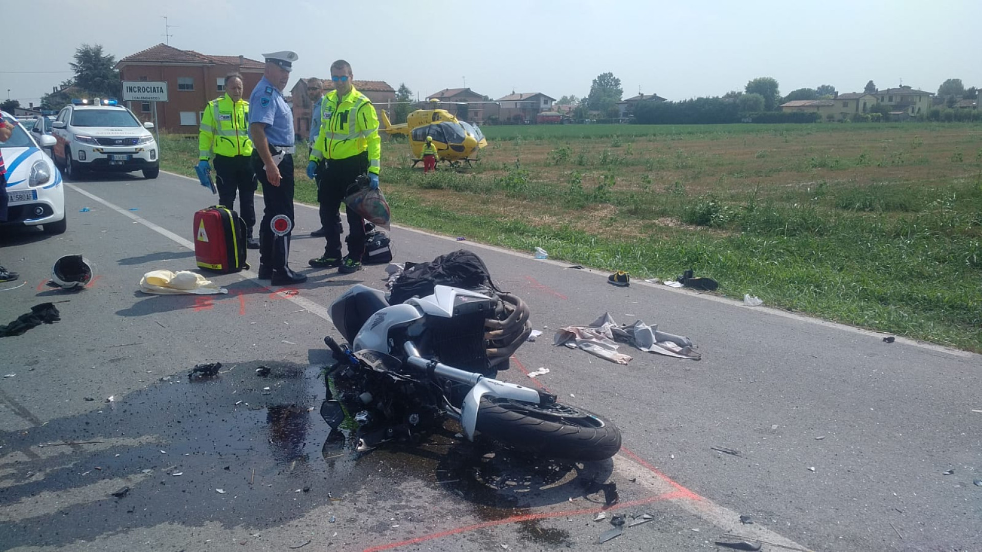 Ferite troppo gravi, non ce l'ha fatta il motociclista ferito a Incrociata