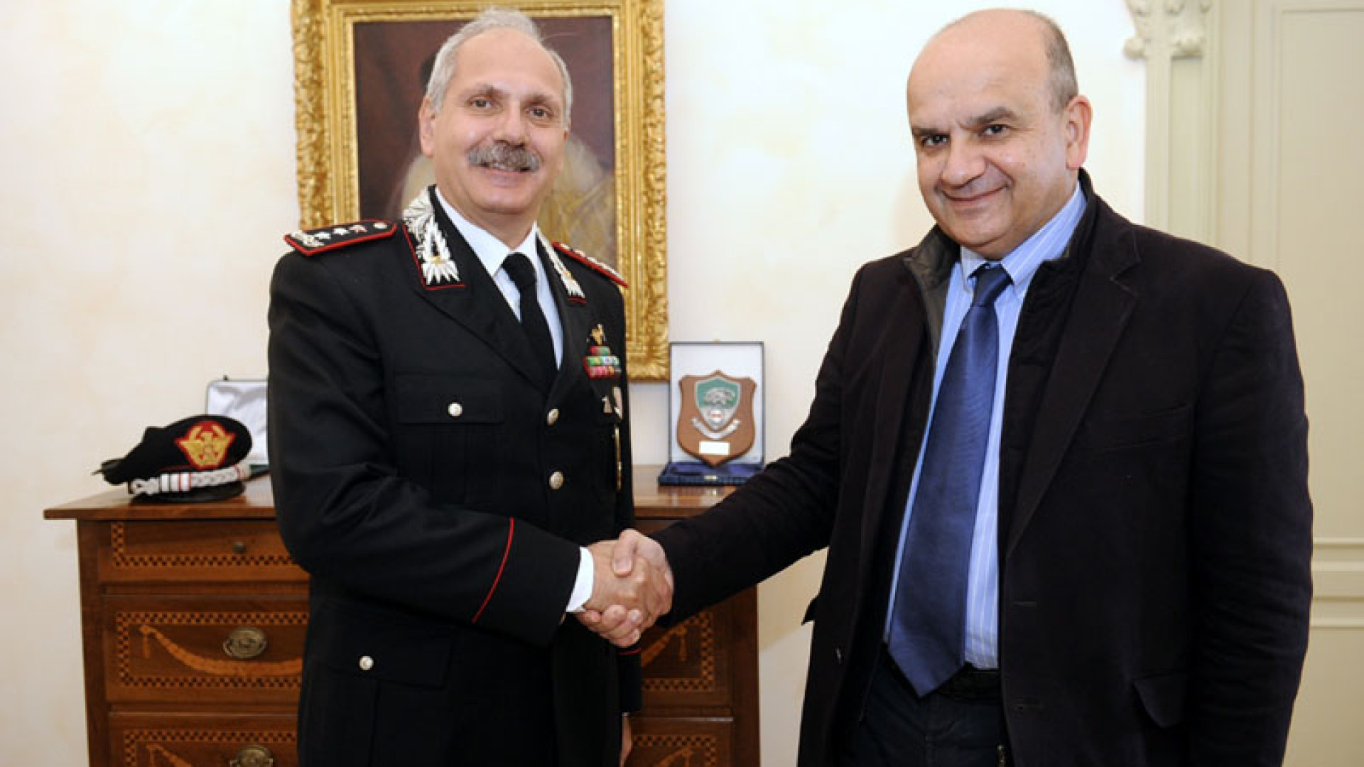 Il sindaco Dosi ha incontrato il comandante interregionale dei Carabinieri Antonio Ricciardi