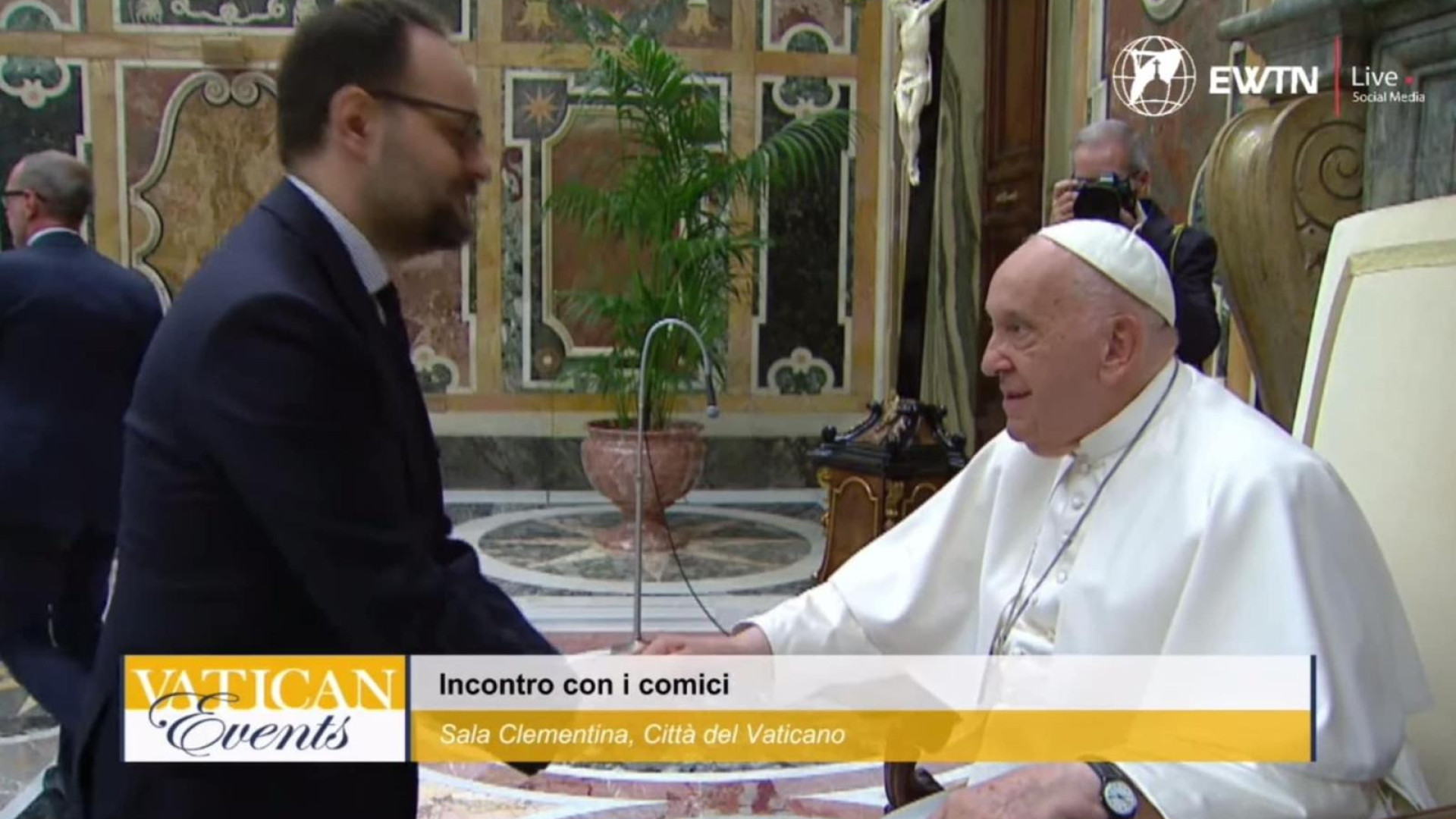 Anche il comico piacentino Labati dal Papa: "Giornata intensa. Francesco è smart"