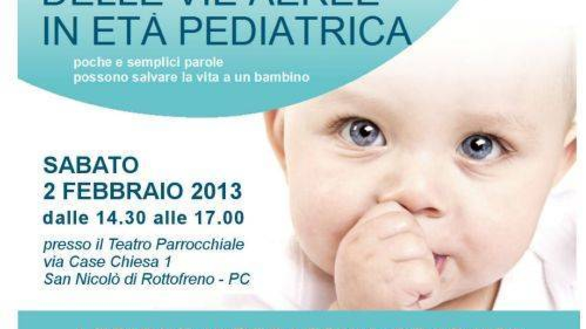 "Manovre per la disostruzione delle vie aeree", domani un corso a San Nicolò